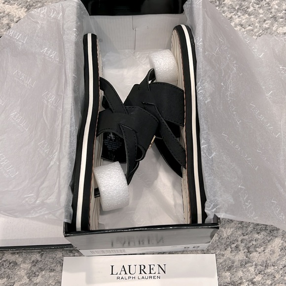 🖤 Ralph Lauren Rosalind Black Sandals in Size 6! - Picture 8 of 9